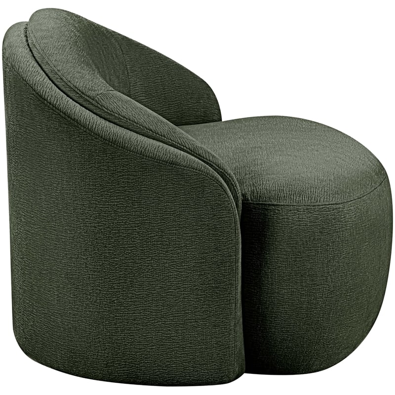 Meridian Furniture Caspian Green Chenille Fabric Upholstered Chair