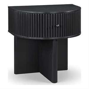Meridian Furniture Cortland Black Acacia Veneer And Solid Wood Night Stand