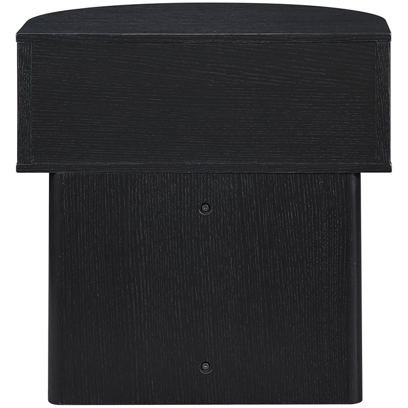 Meridian Furniture Cortland Black Acacia Veneer And Solid Wood Night Stand