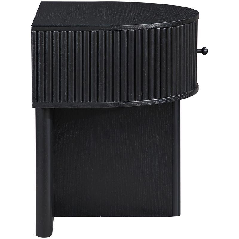 Meridian Furniture Cortland Black Acacia Veneer And Solid Wood Night Stand