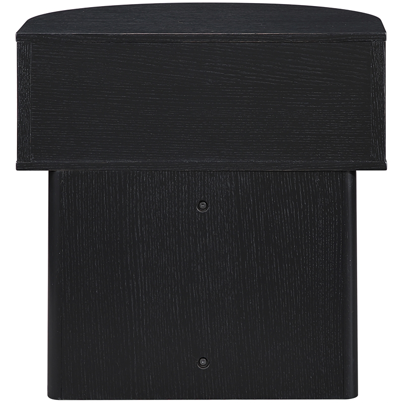 Meridian Furniture Cortland Black Acacia Veneer And Solid Wood Night Stand