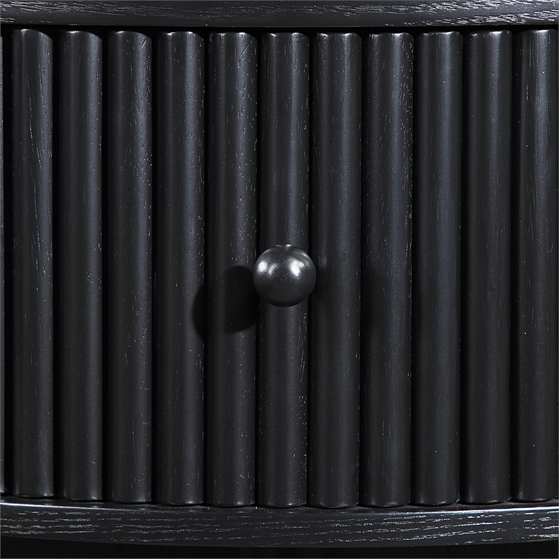 Meridian Furniture Cortland Black Acacia Veneer And Solid Wood Night Stand