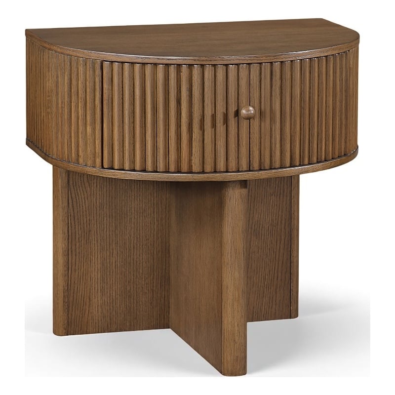 Meridian Furniture Cortland Brown Acacia Veneer And Solid Wood Night Stand