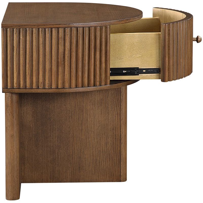 Meridian Furniture Cortland Brown Acacia Veneer And Solid Wood Night Stand