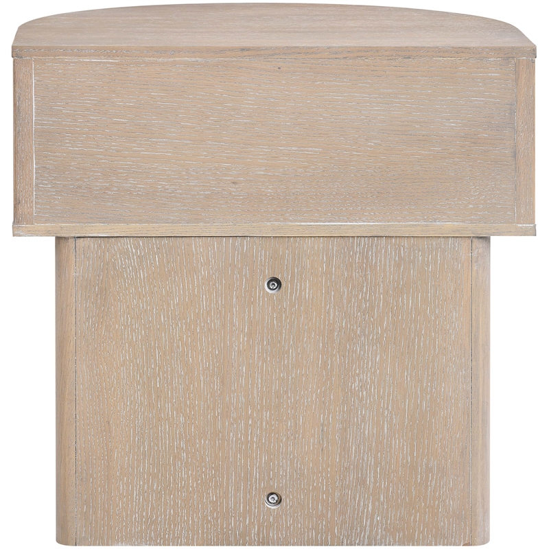 Meridian Furniture Cortland Natural Acacia Veneer And Solid Wood Night Stand