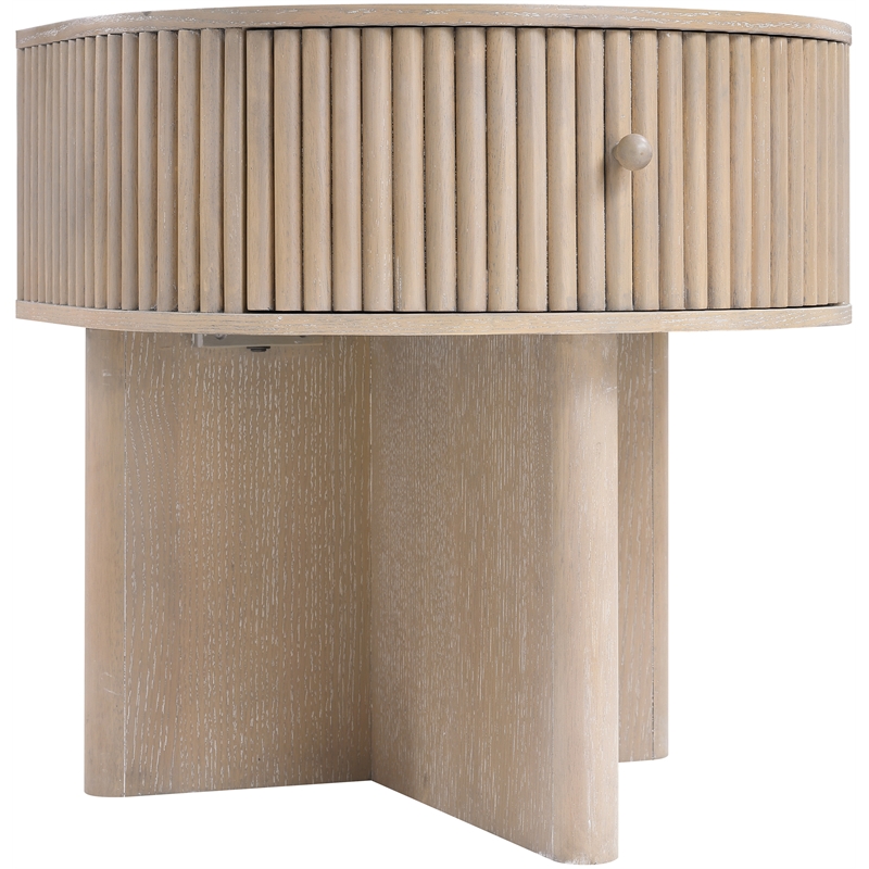 Meridian Furniture Cortland Natural Acacia Veneer And Solid Wood Night Stand