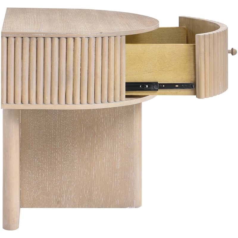 Meridian Furniture Cortland Natural Acacia Veneer And Solid Wood Night Stand