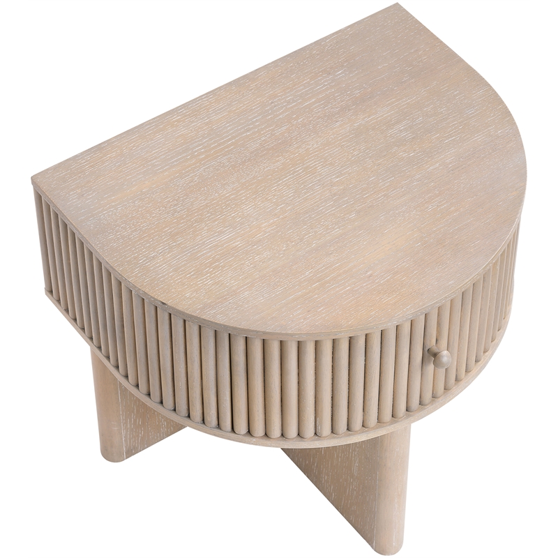 Meridian Furniture Cortland Natural Acacia Veneer And Solid Wood Night Stand