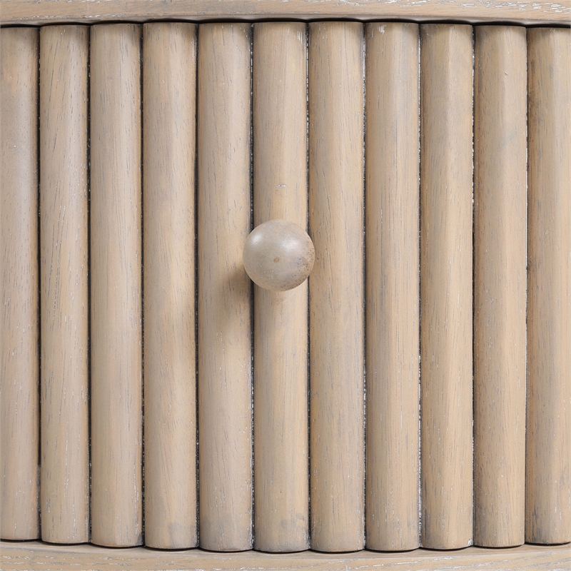 Meridian Furniture Cortland Natural Acacia Veneer And Solid Wood Night Stand