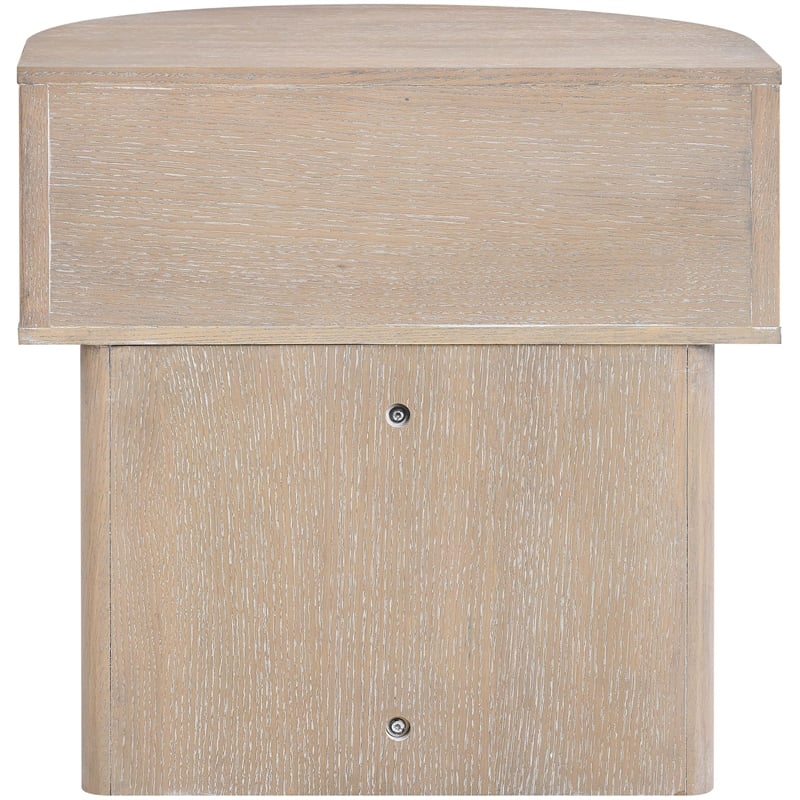 Meridian Furniture Cortland Natural Acacia Veneer And Solid Wood Night Stand