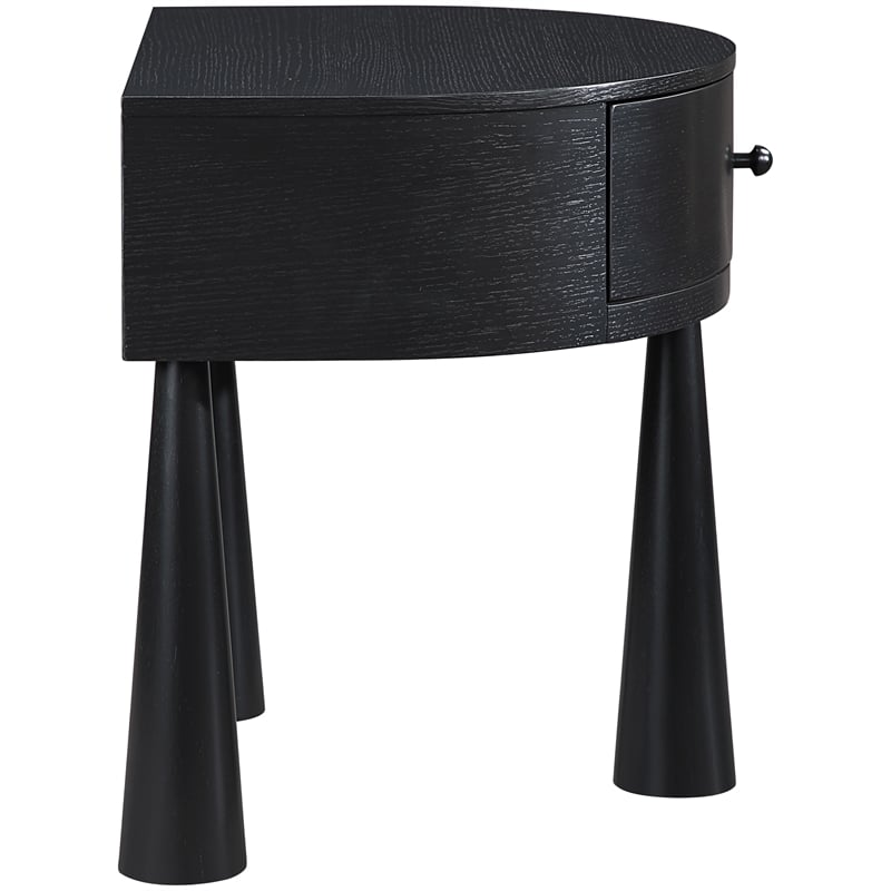 Meridian Furniture Oasis Black Acacia Veneer And Solid Wood Night Stand