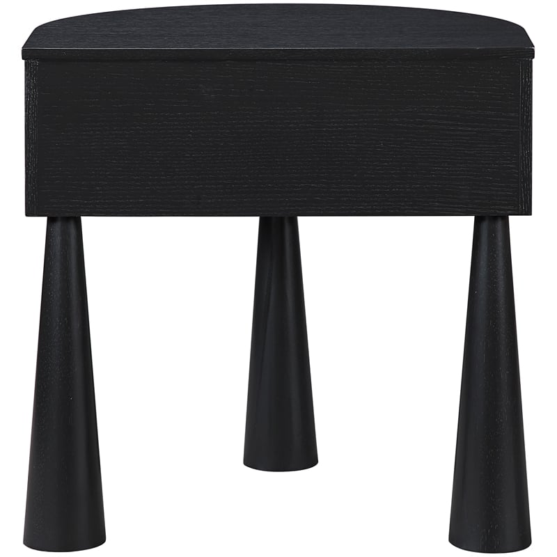 Meridian Furniture Oasis Black Acacia Veneer And Solid Wood Night Stand