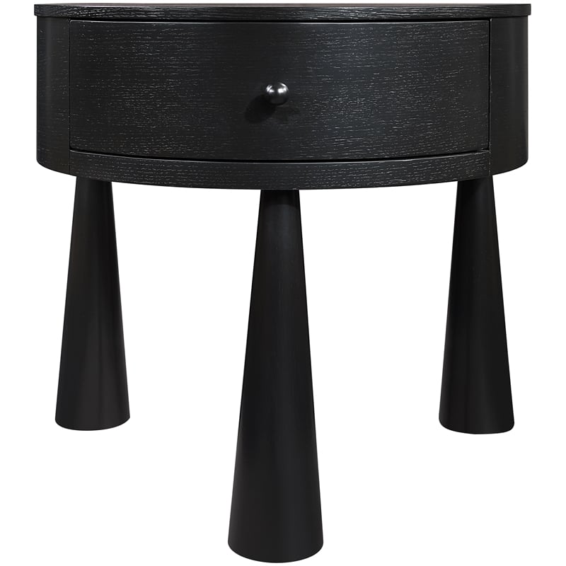 Meridian Furniture Oasis Black Acacia Veneer And Solid Wood Night Stand