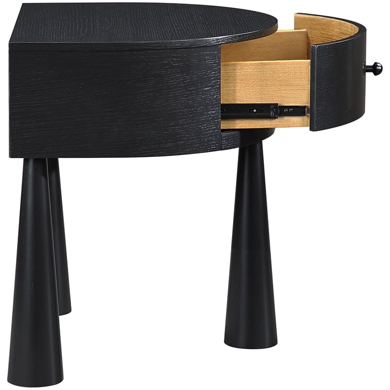 Meridian Furniture Oasis Black Acacia Veneer And Solid Wood Night Stand