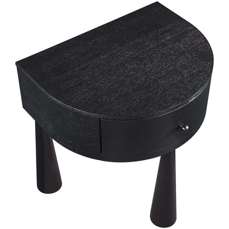 Meridian Furniture Oasis Black Acacia Veneer And Solid Wood Night Stand