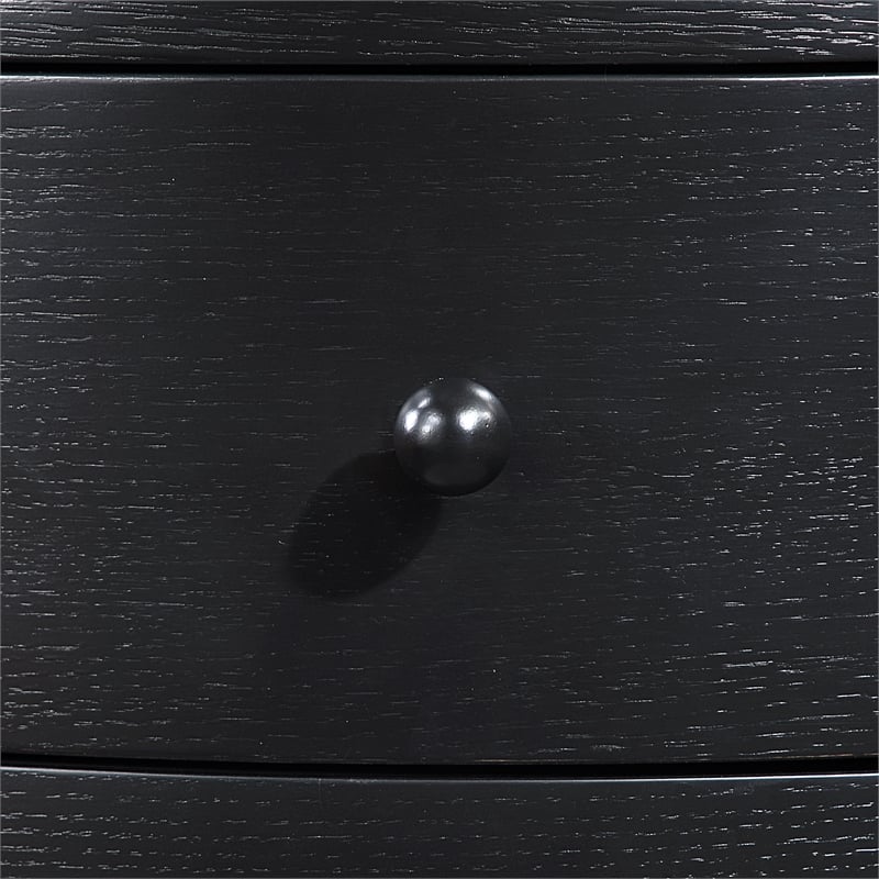 Meridian Furniture Oasis Black Acacia Veneer And Solid Wood Night Stand