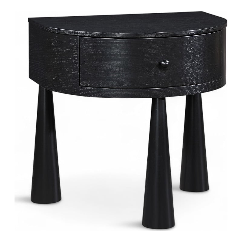 Meridian Furniture Oasis Black Acacia Veneer And Solid Wood Night Stand