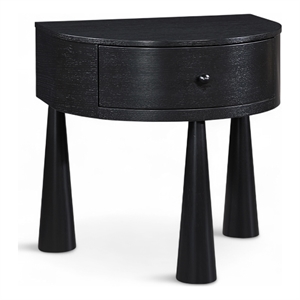 Meridian Furniture Oasis Black Acacia Veneer And Solid Wood Night Stand