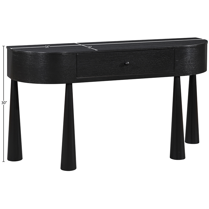 Meridian Furniture Oasis Black Acacia Veneer And Solid Wood Console Table