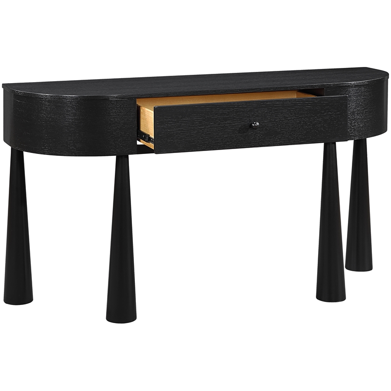 Meridian Furniture Oasis Black Acacia Veneer And Solid Wood Console Table