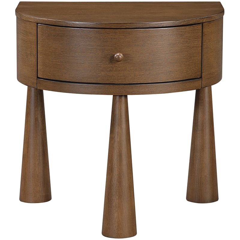 Meridian Furniture Oasis Brown Acacia Veneer And Solid Wood Night Stand