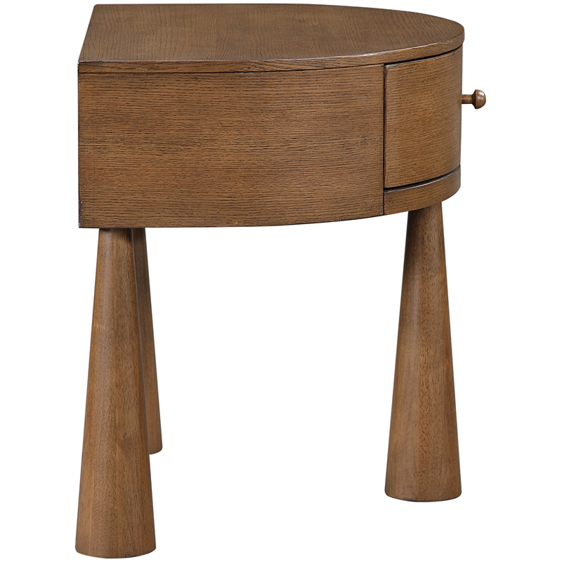 Meridian Furniture Oasis Brown Acacia Veneer And Solid Wood Night Stand
