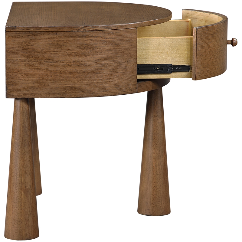 Meridian Furniture Oasis Brown Acacia Veneer And Solid Wood Night Stand