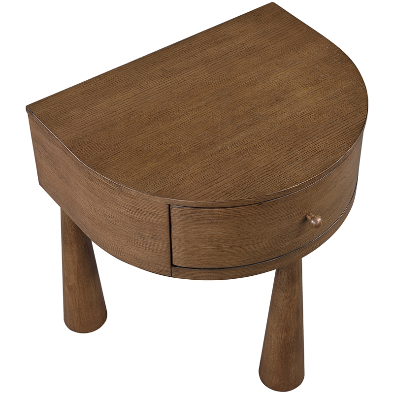 Meridian Furniture Oasis Brown Acacia Veneer And Solid Wood Night Stand