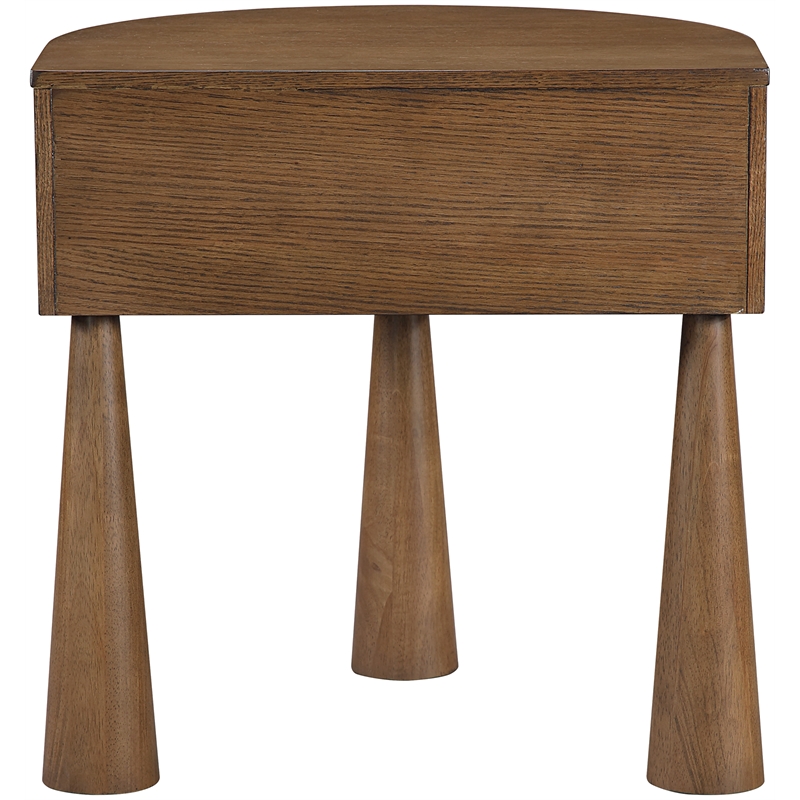 Meridian Furniture Oasis Brown Acacia Veneer And Solid Wood Night Stand