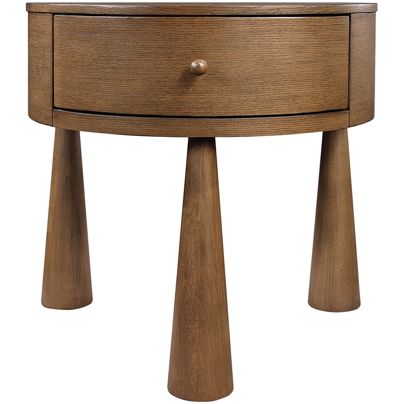 Meridian Furniture Oasis Brown Acacia Veneer And Solid Wood Night Stand
