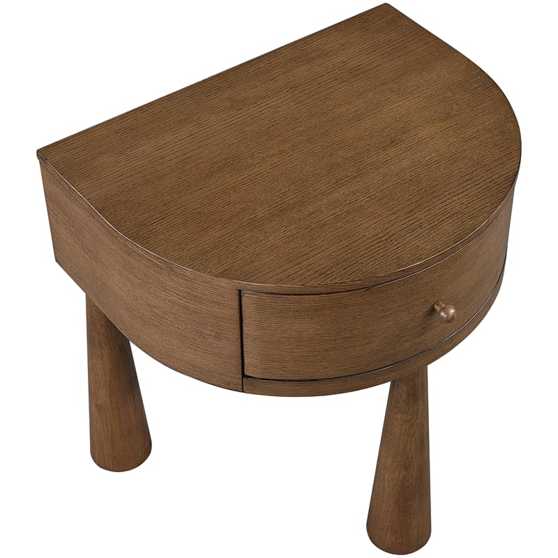 Meridian Furniture Oasis Brown Acacia Veneer And Solid Wood Night Stand