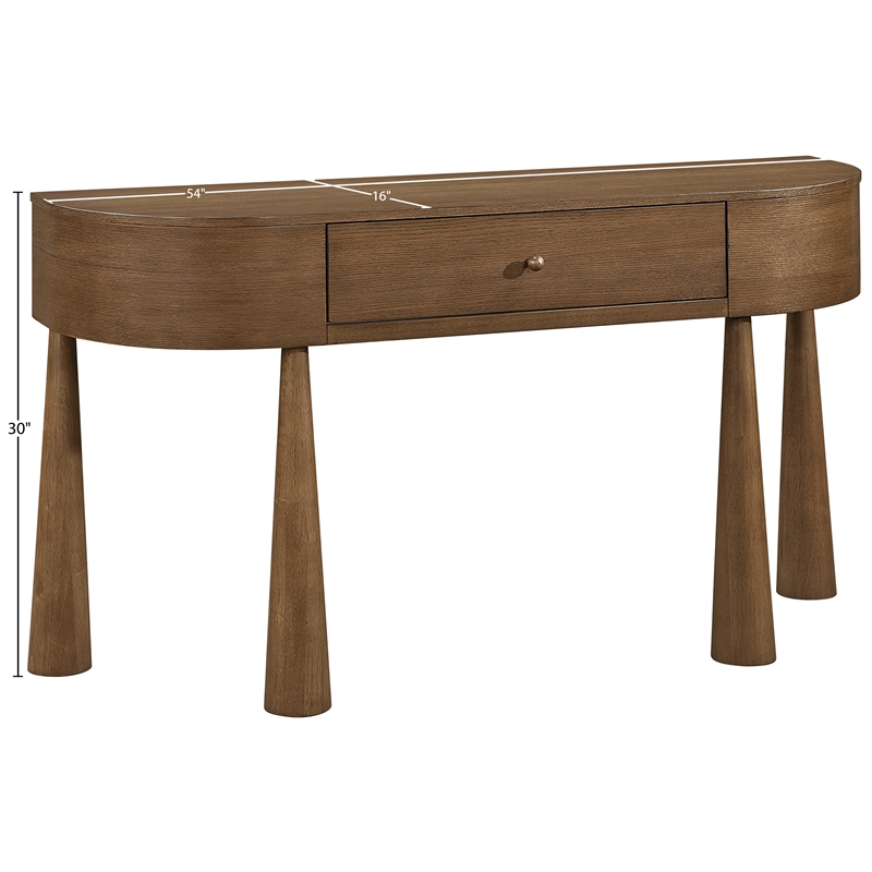 Meridian Furniture Oasis Brown Acacia Veneer And Solid Wood Console Table