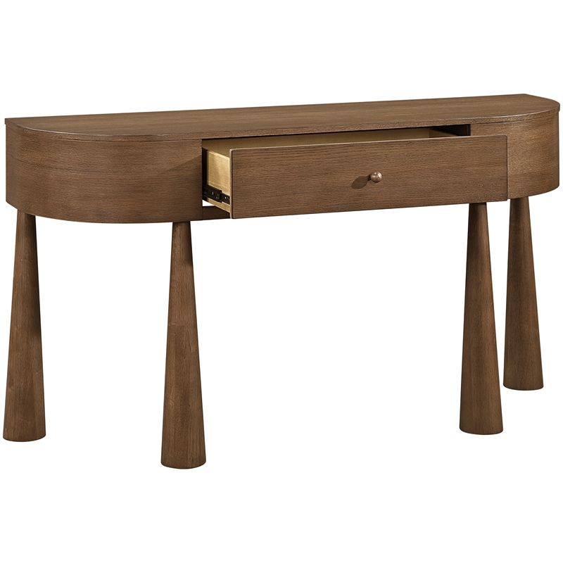 Meridian Furniture Oasis Brown Acacia Veneer And Solid Wood Console Table