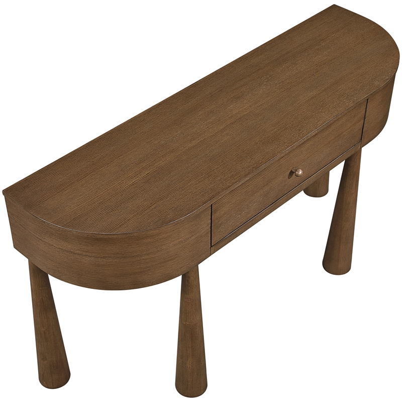 Meridian Furniture Oasis Brown Acacia Veneer And Solid Wood Console Table