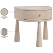 Meridian Furniture Oasis Natural Acacia Veneer And Solid Wood Night Stand
