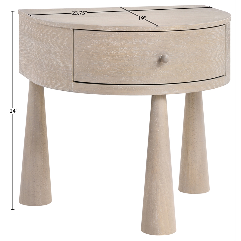 Meridian Furniture Oasis Natural Acacia Veneer And Solid Wood Night Stand