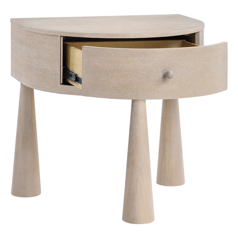 Meridian Furniture Oasis Natural Acacia Veneer And Solid Wood Night Stand