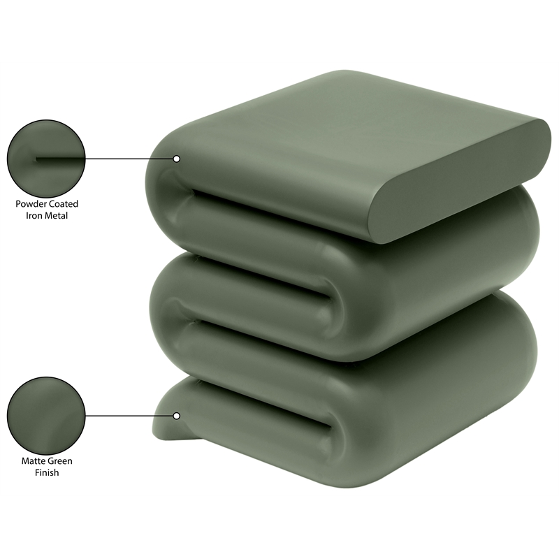 Meridian Furniture Roland Green Iron End Table