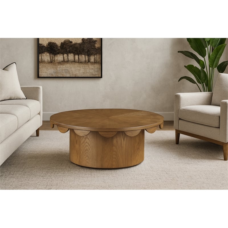 Meridian Furniture Dahlia Brown Oak Veneer Coffee Table