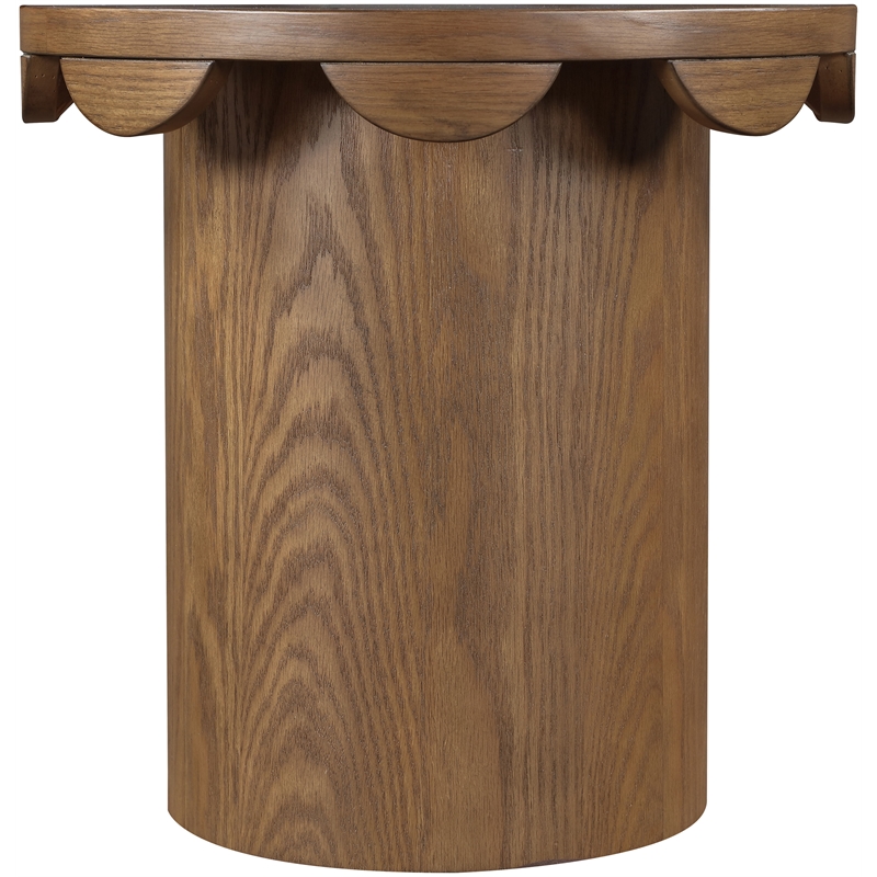 Meridian Furniture Dahlia Brown Oak Veneer End Table