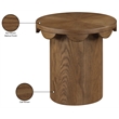 Meridian Furniture Dahlia Brown Oak Veneer End Table