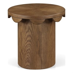 Meridian Furniture Dahlia Brown Oak Veneer End Table