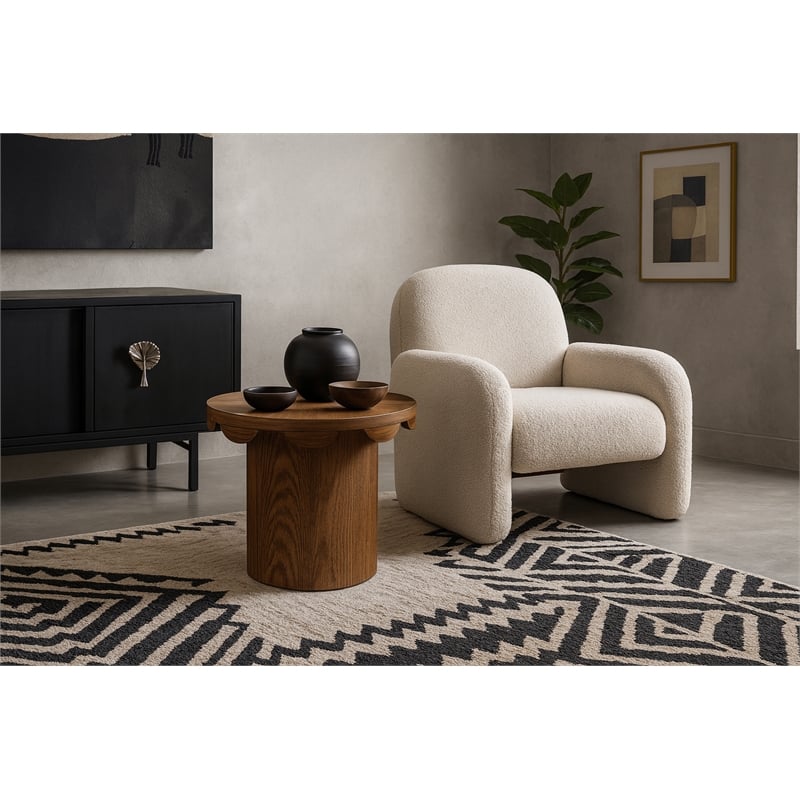 Meridian Furniture Dahlia Brown Oak Veneer End Table