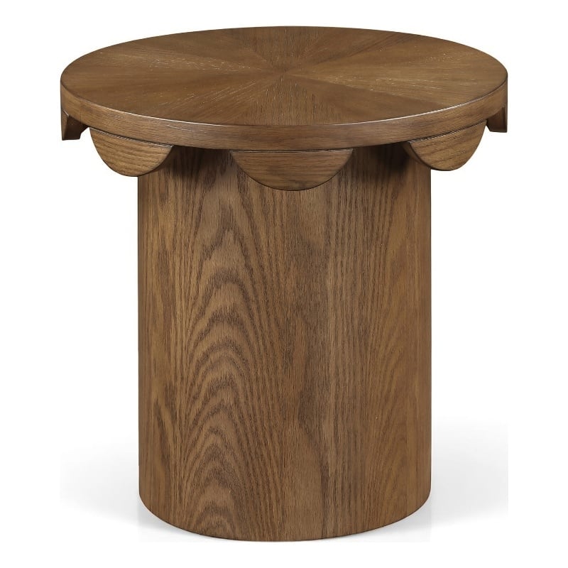 Meridian Furniture Dahlia Brown Oak Veneer End Table