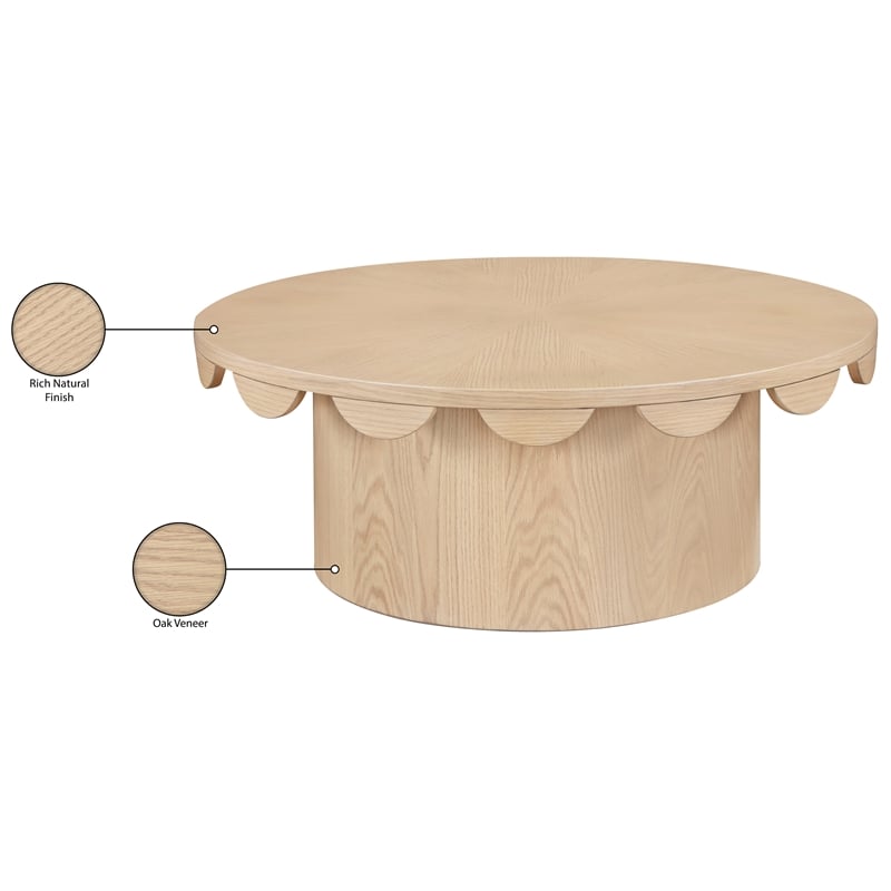 Meridian Furniture Dahlia Natural Oak Veneer Coffee Table