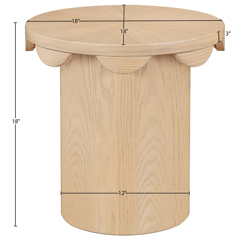 Meridian Furniture Dahlia Natural Oak Veneer End Table
