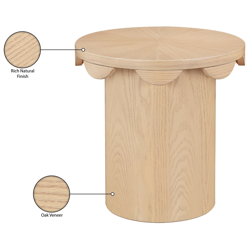 Meridian Furniture Dahlia Natural Oak Veneer End Table