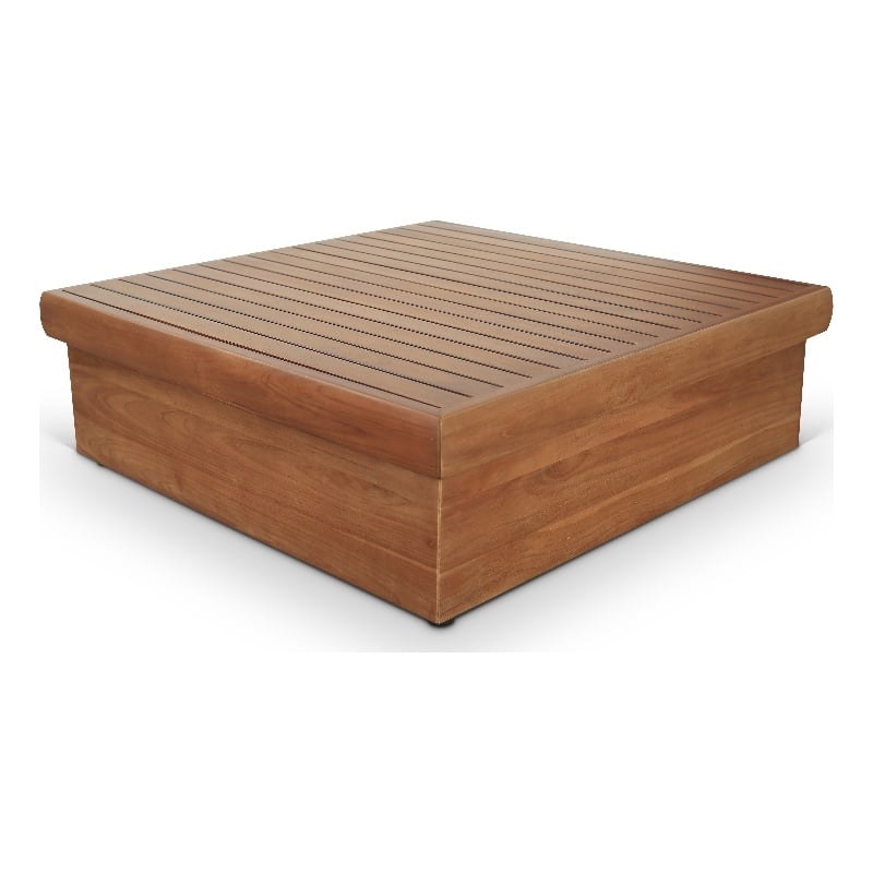 Meridian Furniture Mirella Natural Teak Wood Outdoor Patio Coffee Table