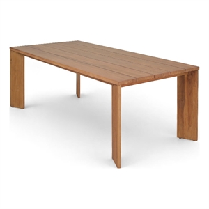 Meridian Furniture Mirella 78.75&quot Natural Teak Wood Outdoor Patio Dining Table