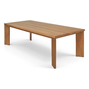 Meridian Furniture Mirella 96&quot Natural Teak Wood Outdoor Patio Dining Table
